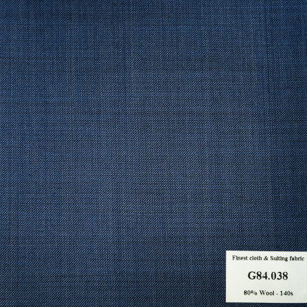 G84.038 Kevinlli V7 - Vải Suit 80% Wool - Xanh dương Trơn